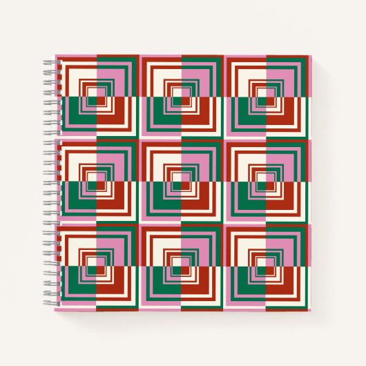 Rood roze groen notitieboek (Voorkant)
