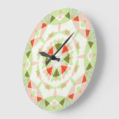 Rood Roze Groene Ster Leuk Boho Dopamine Decor Grote Klok (Hoek)