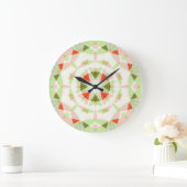 Rood Roze Groene Ster Leuk Boho Dopamine Decor Grote Klok (Huis)