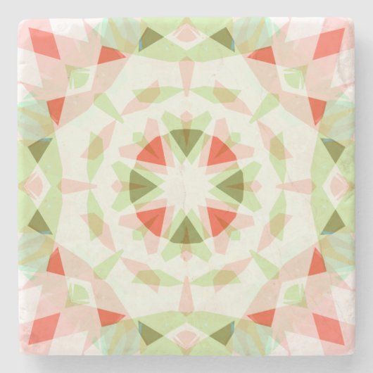 rood roze groene ster trendy dopamine decor stenen onderzetter (Voorkant)