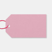 Rood Roze Handgeschreven Bow Lijst Dank u Cadeaulabel (Achterkant Horizontaal)