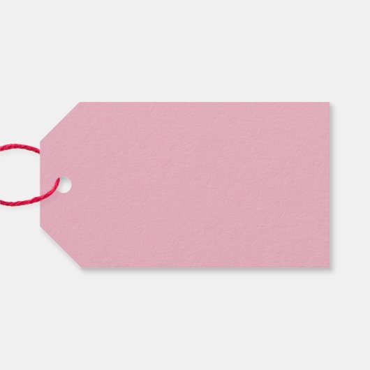 Rood Roze Handgeschreven Bow Lijst Dank u Cadeaulabel (Achterkant Horizontaal)