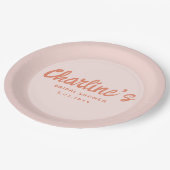 Rood roze handschrift Retro Vrijgezellenfeest Papieren Bordje (Gekanteld)