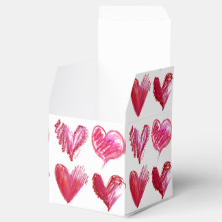 Rood roze hart 4 Papierdoos Bedankdoosjes