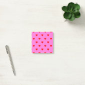 Rood Roze Hart Patroon Retro Chic Post-it® Notes (Kantoor)