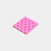 Rood Roze Hart Patroon Retro Chic Post-it® Notes (Schuin)