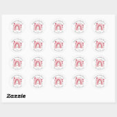 Rood Roze Hart Regenboog Baby shower Favor Ronde Sticker (Vel)