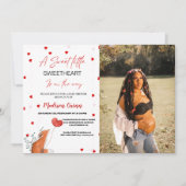 Rood & Roze Hart Valentijn Sweetheart Baby shower Kaart (Voorkant)