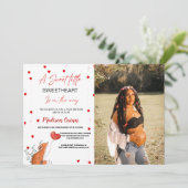 Rood & Roze Hart Valentijn Sweetheart Baby shower Kaart (Staand voorkant)