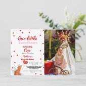 Rood Roze Hart Valentijnsdag Sweetheart Verjaardag Kaart (Staand voorkant)