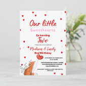 Rood Roze Hart Valentijnsdag Sweetheart Verjaardag Kaart (Staand voorkant)