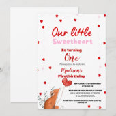 Rood Roze Hart Valentijnsdag Sweetheat Verjaardag Kaart (Voorkant / Achterkant)