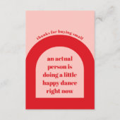 Rood Roze Hartelijk dank voor uw bestelling Voeg k Informatiekaartje (Voorkant)