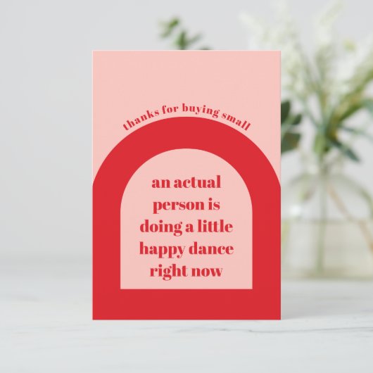 Rood Roze Hartelijk dank voor uw bestelling Voeg k Informatiekaartje (Staand voorkant)