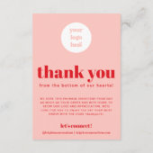Rood Roze Hartelijk dank voor uw bestelling Voeg k Informatiekaartje (Achterkant)