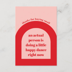 Rood Roze Hartelijk dank voor uw bestelling Voeg k Informatiekaartje