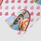 Rood + Roze hartsatroon met foto-Valentijnsdag Tissuepapier (Detail)