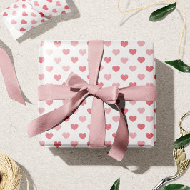 Rood + roze hartsatroop Valentijnsdag Cadeaupapier