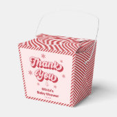 Rood Roze Kerst Baby shower Bedankdoosjes (Voorkant Zijde)