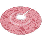 Rood & Roze Kerstmis Familienaam Fox Beer Rendier Kerstboom Rok (Gekanteld)