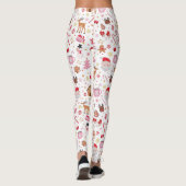 Rood Roze Kerstwinter Wonderland Kerstman Leggings (Achterkant)