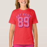 Rood & Roze Kinder | Sport Jersey Design T-shirt<br><div class="desc">Rood & Roze Kinder | Sport Jersey Design T-shirt</div>
