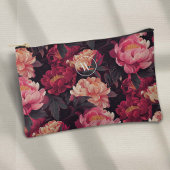 Rood roze kleurrijk  Florapatroon, monogram Etui