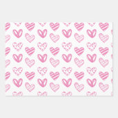 Rood, roze, kleurrijk ontwerp inpakpapier vel (Voorkant 3)