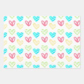 Rood, roze, kleurrijk ontwerp inpakpapier vel (Voorkant 2)