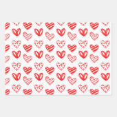 Rood, roze, kleurrijk ontwerp inpakpapier vel (Voorkant)