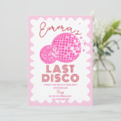 Rood Roze Laatste Disco Hen Party Weekend Route Kaart (Staand voorkant)