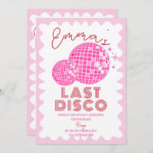 Rood Roze Laatste Disco Hen Party Weekend Route Kaart (Voorkant / Achterkant)