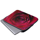 Rood roze laptophoes Romantisch Roos tablet Hoesje Laptop Sleeve (Voorkant onderkant)