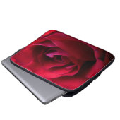 Rood roze laptophoes Romantisch Roos tablet Hoesje Laptop Sleeve (Voorkant onderkant)