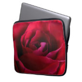 Rood roze laptophoes Romantisch Roos tablet Hoesje Laptop Sleeve (Voorkant Links)