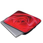 Rood roze laptophoes Romantisch Roos tablet Hoesje Laptop Sleeve (Voorkant onderkant)
