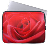 Rood roze laptophoes Romantisch Roos tablet Hoesje Laptop Sleeve (Voorkant)