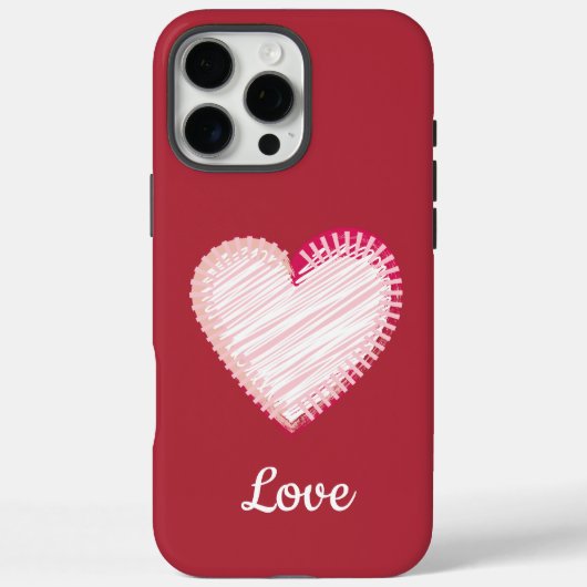 Rood Roze Liefde Hart Case-Mate iPhone Case (Achterkant)