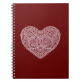 Rood Roze Liefde Hart Notitieboek (Voorkant)