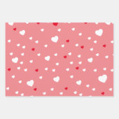 Rood, roze, liefje, hart en Valentijnse  ompakken Inpakpapier Vel (Voorkant 3)