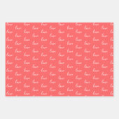 Rood, roze, liefje, hart en Valentijnse  ompakken Inpakpapier Vel (Voorkant 2)