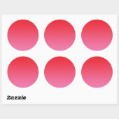 Rood & Roze Ombre Ronde Sticker (Vel)