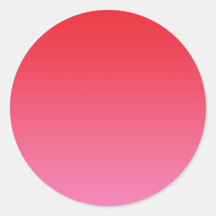 Rood & Roze Ombre Ronde Sticker