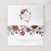 Rood Roze Paarse Bloem Plaatskaartje (Buitenkant ongevouwen)