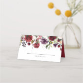 Rood Roze Paarse Bloem Plaatskaartje (Voorkant)