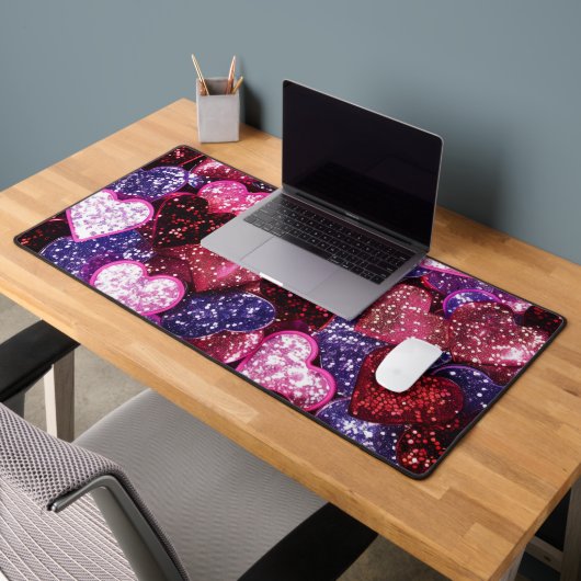 ROOD ROZE PAARSE GLITTER LOOK VALENTIJN HARTEN BUREAUMAT (Kantoor 2)