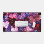 ROOD ROZE PAARSE GLITTER LOOK VALENTIJN HARTEN BUREAUMAT (Keyboard & Muis)