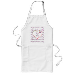 Rood Roze Paarse Hart Schattigee Moderne Valentijn Lang Schort