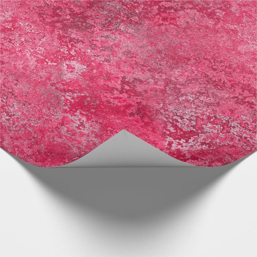 Rood roze papier voor het oppakken van cadeaus (Hoek)