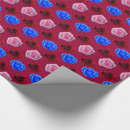 Rood roze papier voor roomvormig Roos (Hoek)